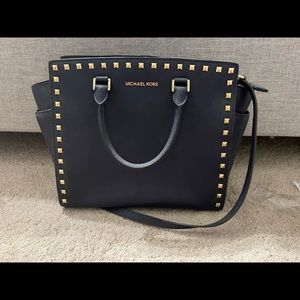 Michael Kors navy blue studded bag